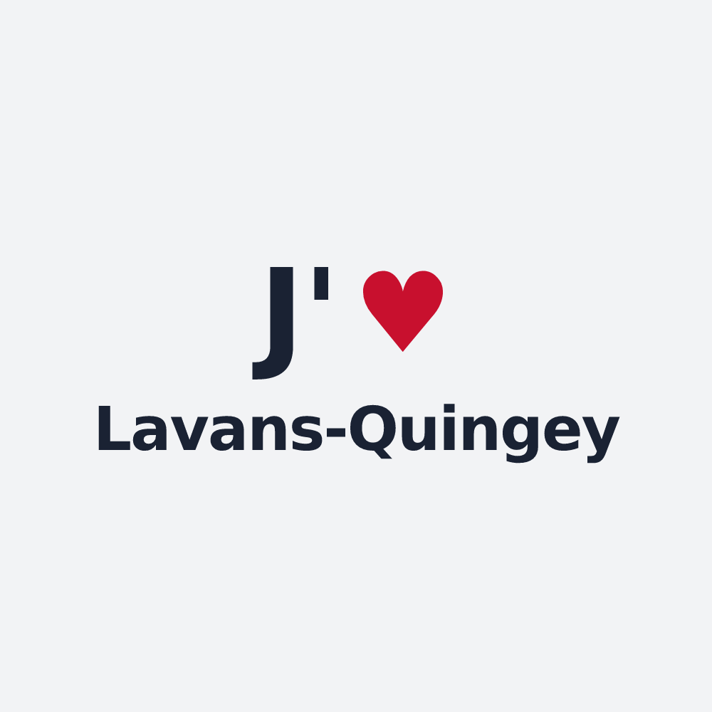 Poster personnalisé Lavans-Quingey — design J'aime Lavans-Quingey