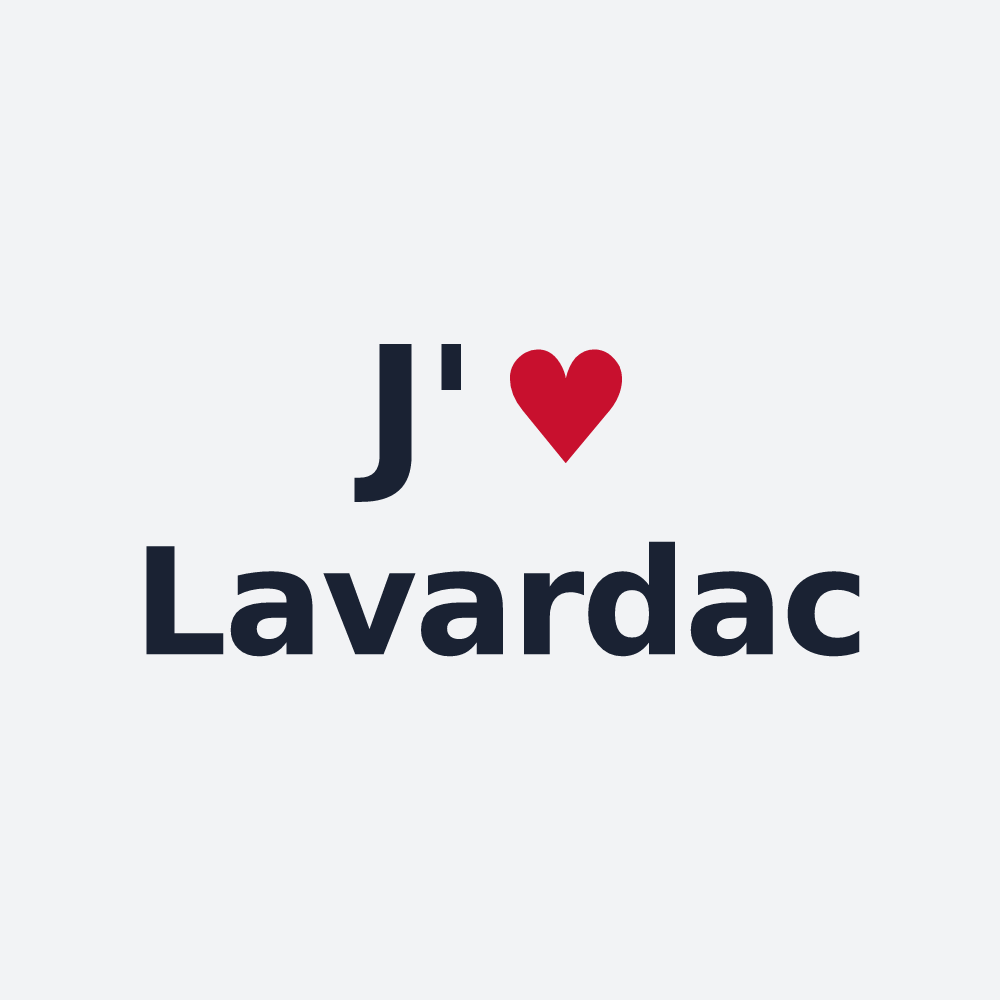 Poster personnalisé Lavardac — design J'aime Lavardac