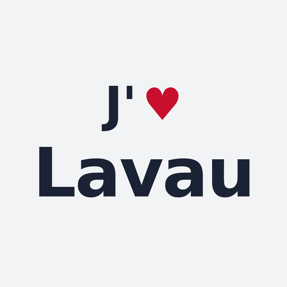 Poster personnalisé Lavau — design « J'aime Lavau » imprimé sur le poster