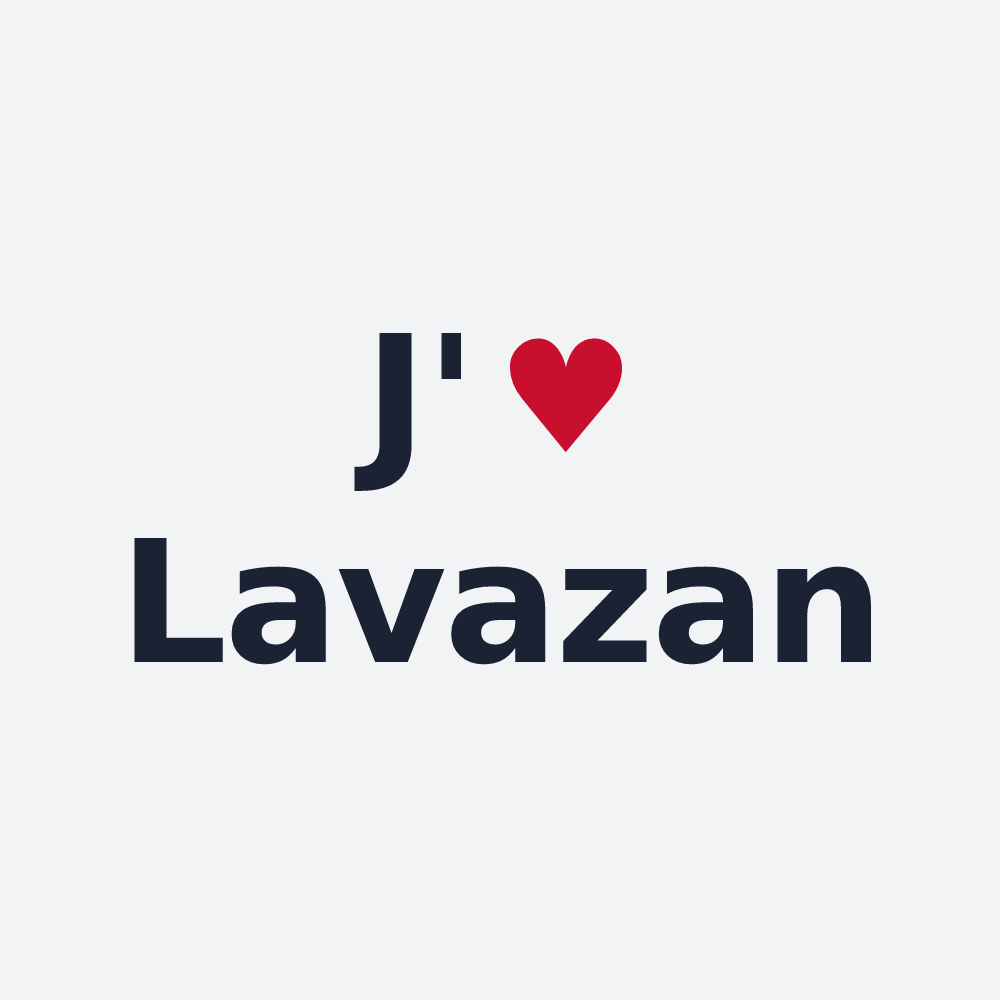 Poster personnalisé Lavazan — design J'aime Lavazan