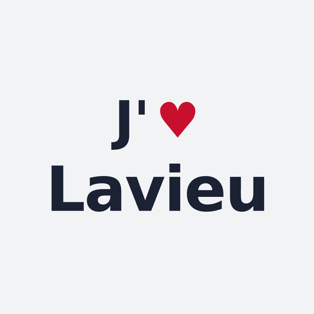 Poster personnalisé Lavieu — design « J'aime Lavieu » imprimé sur le poster