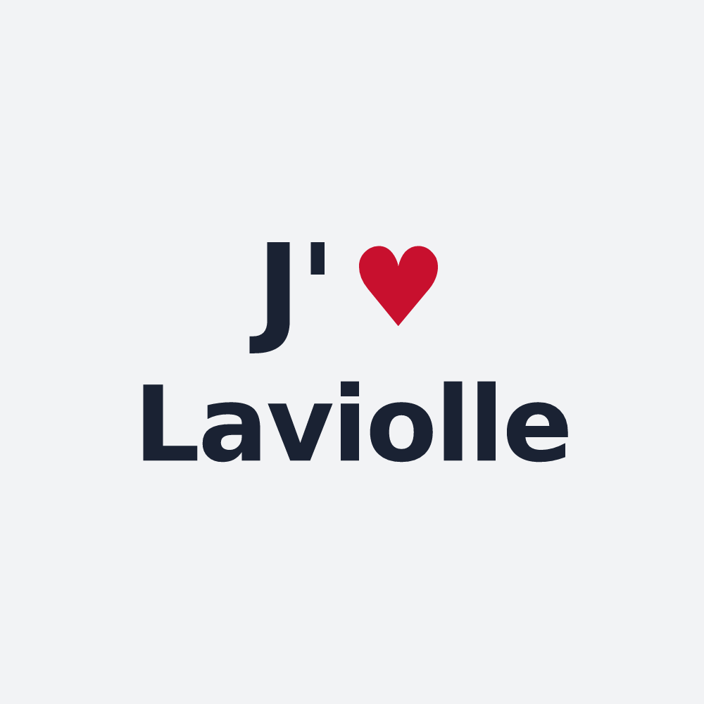 Poster personnalisé Laviolle — design « J'aime Laviolle » imprimé sur le poster