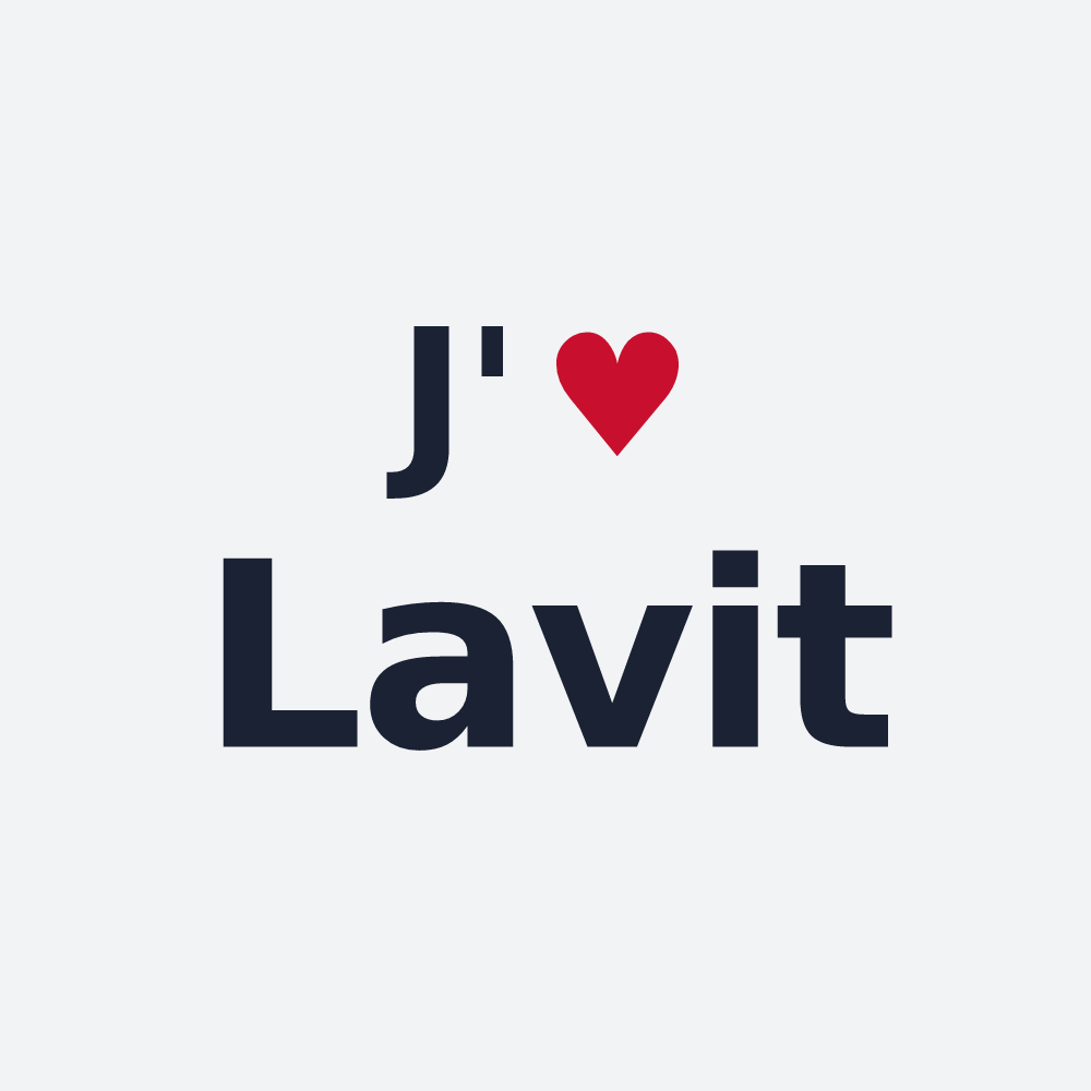 Poster personnalisé Lavit — design J'aime Lavit