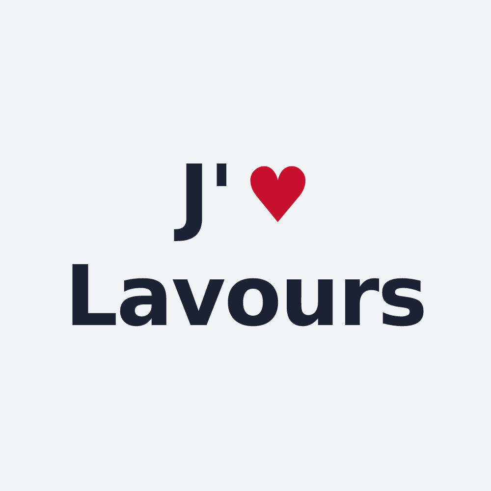 Poster personnalisé Lavours — design J'aime Lavours