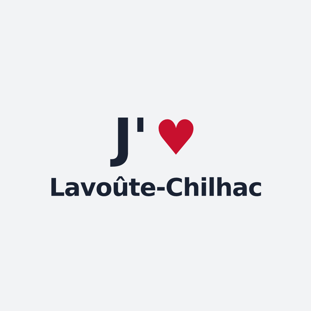 Poster personnalisé Lavoûte-Chilhac — design J'aime Lavoûte-Chilhac