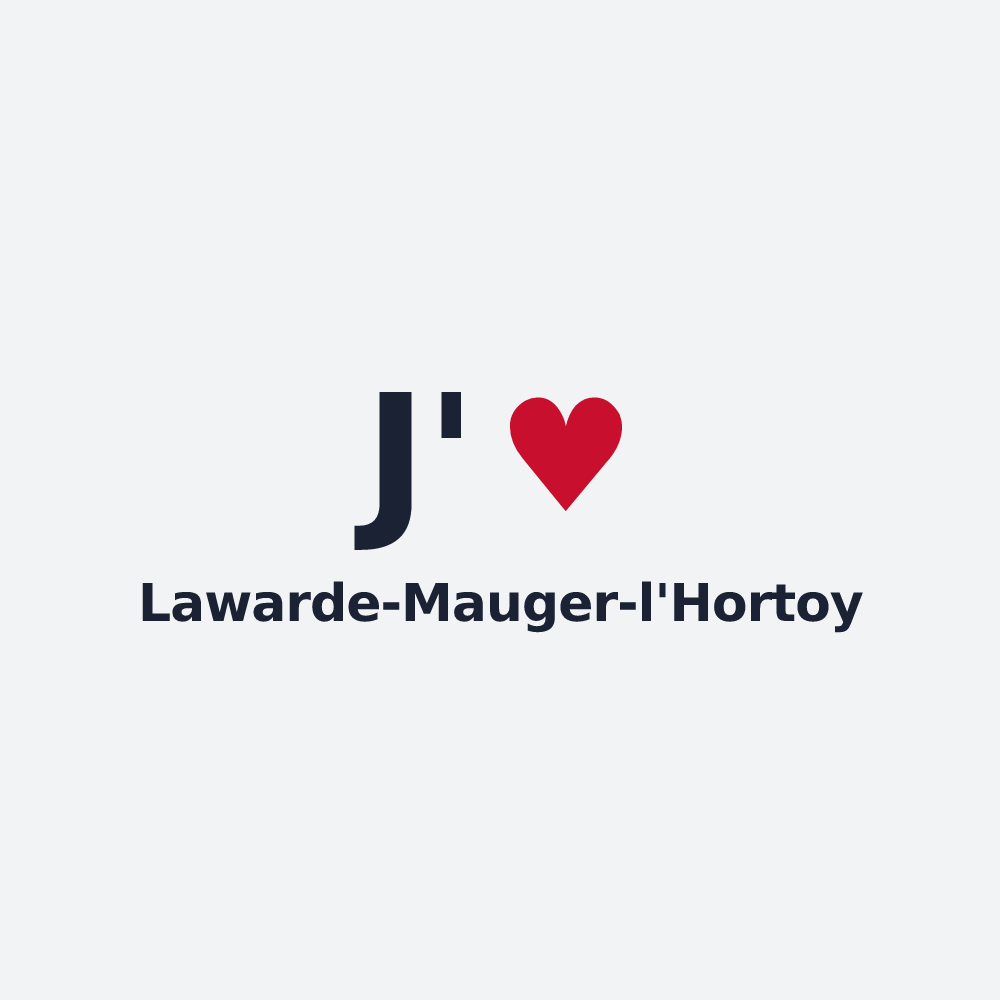 Poster personnalisé Lawarde-Mauger-l'Hortoy — design « J'aime Lawarde-Mauger-l'Hortoy » imprimé sur le poster
