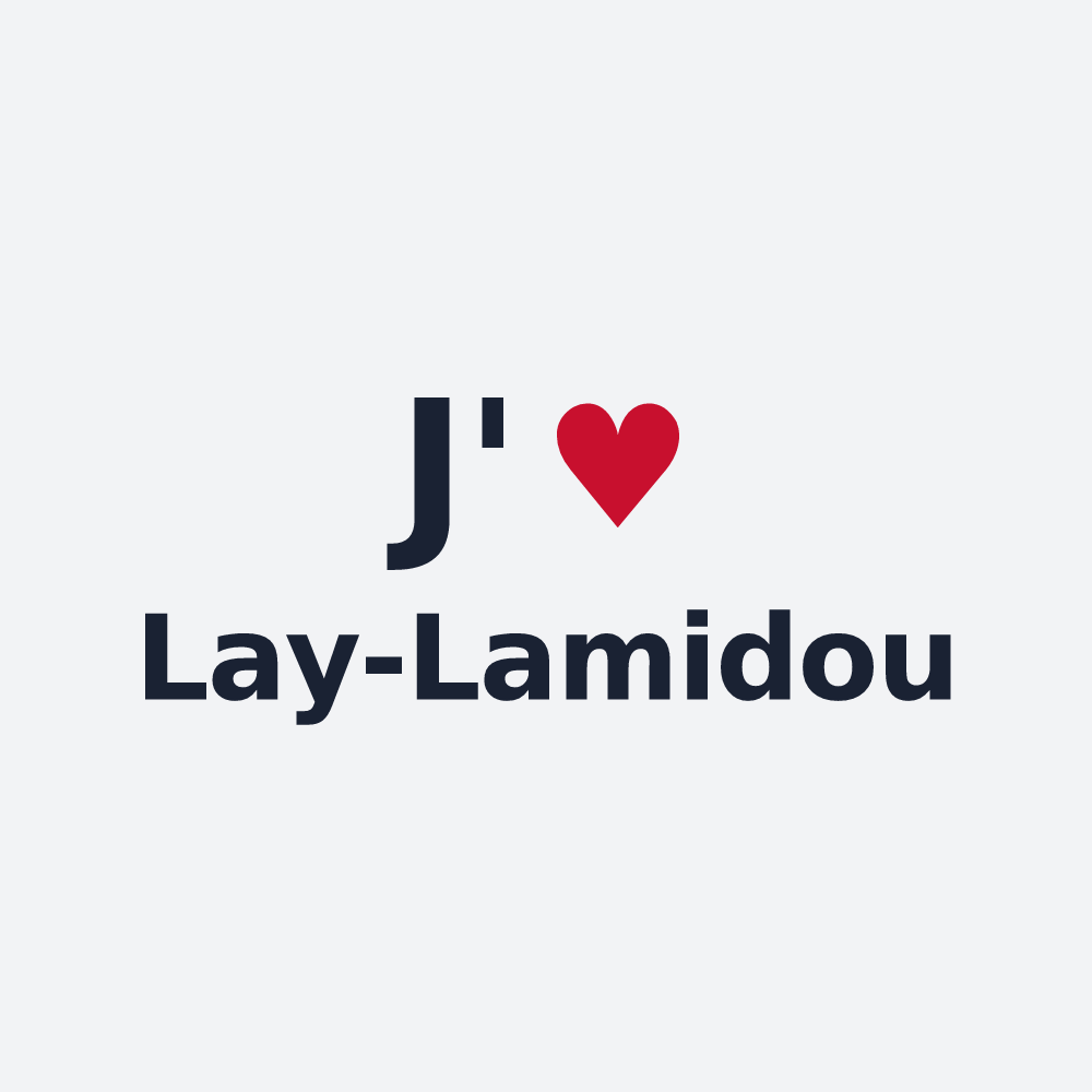 Poster personnalisé Lay-Lamidou — design J'aime Lay-Lamidou