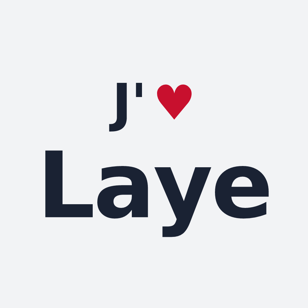 Poster personnalisé Laye — design J'aime Laye