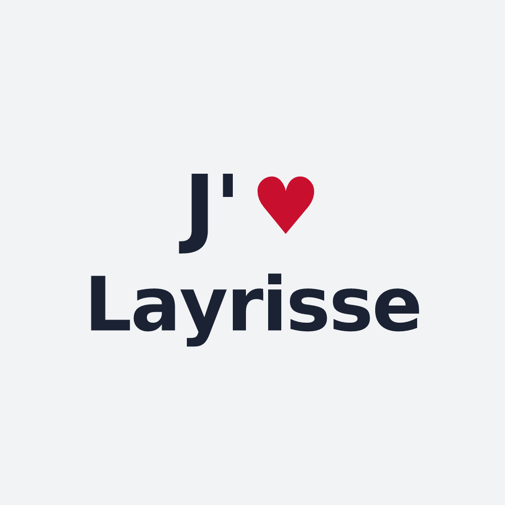 Poster personnalisé Layrisse — design J'aime Layrisse