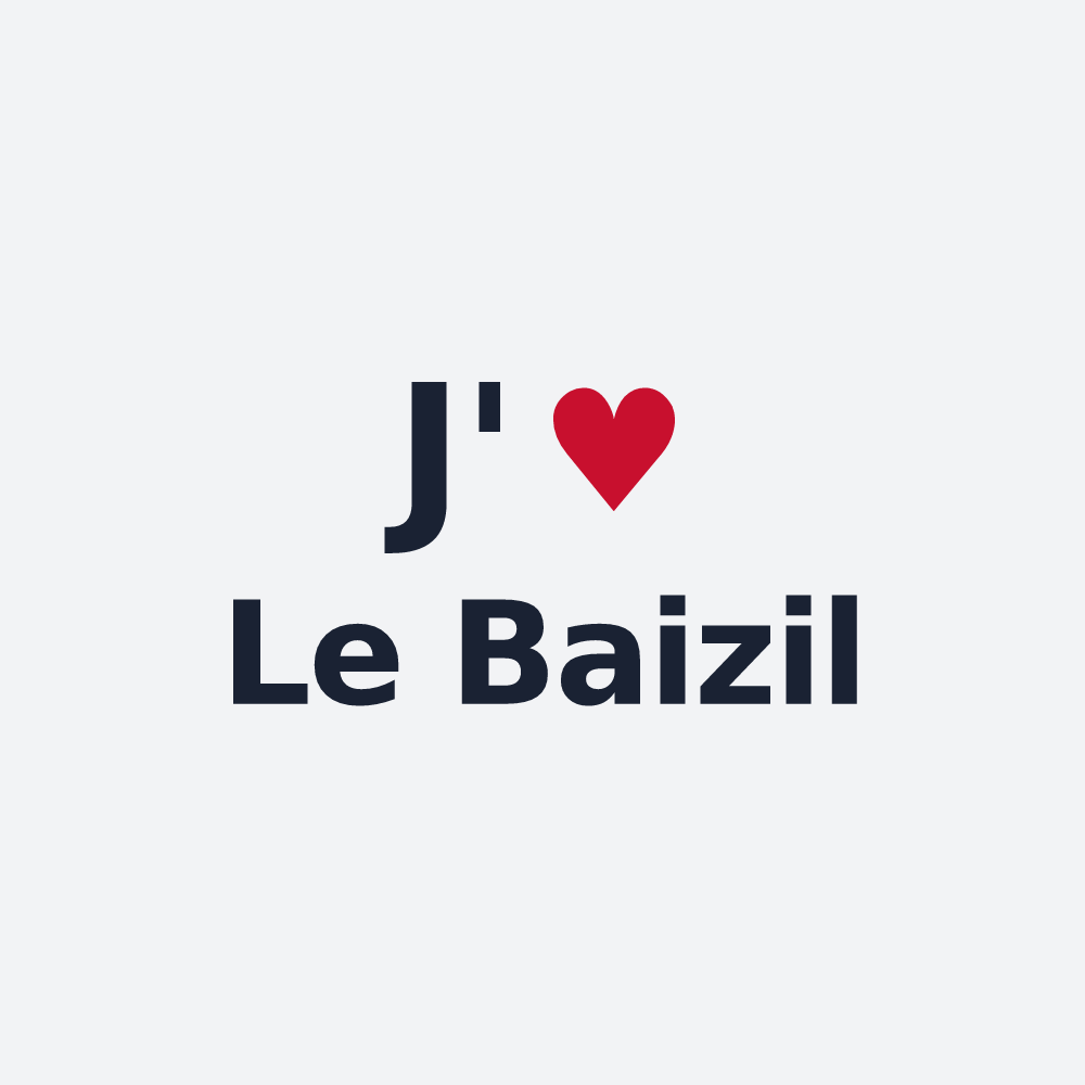 Poster personnalisé Le Baizil — design J'aime Le Baizil