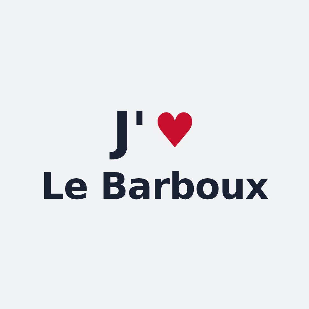 Poster personnalisé Le Barboux — design J'aime Le Barboux