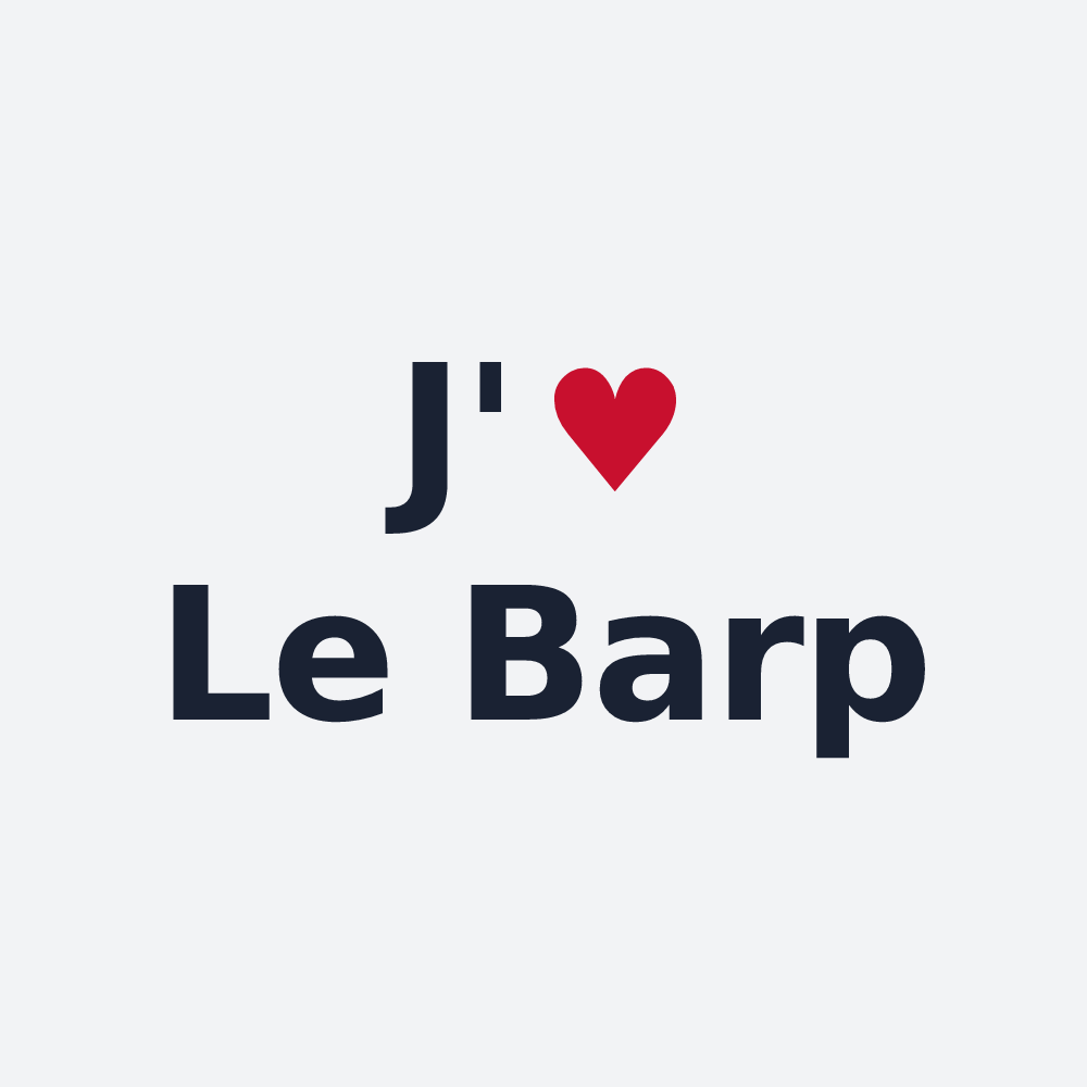 Poster personnalisé Le Barp — design « J'aime Le Barp » imprimé sur le poster