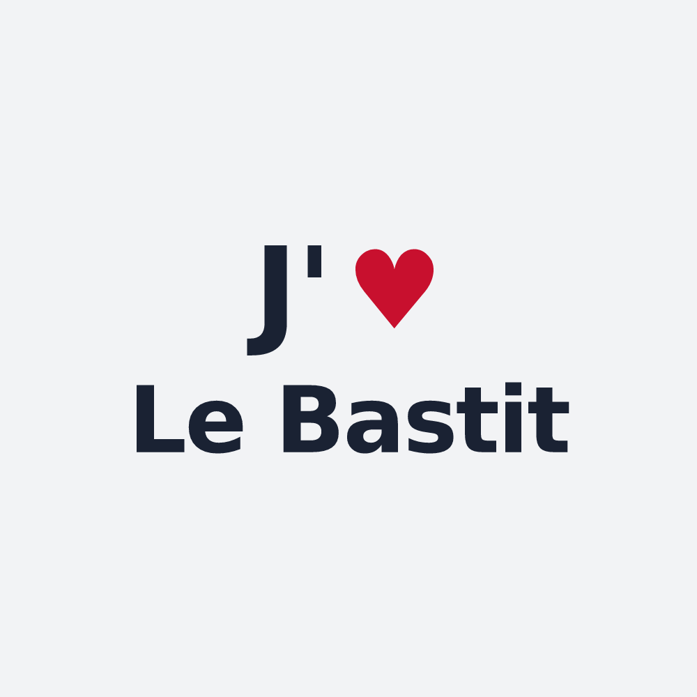 Poster personnalisé Le Bastit — design J'aime Le Bastit