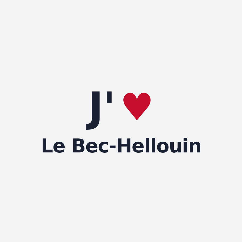 Poster personnalisé Le Bec-Hellouin — design « J'aime Le Bec-Hellouin » imprimé sur le poster