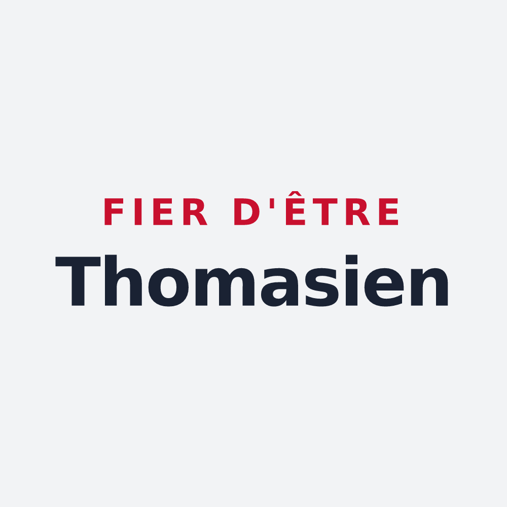 Poster « Fier d'être Thomasien » — design pour Le Bec-Thomas