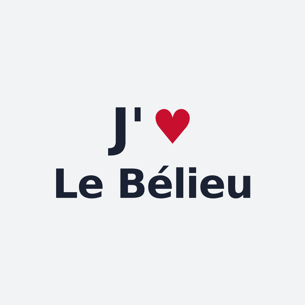 Poster personnalisé Le Bélieu — design J'aime Le Bélieu