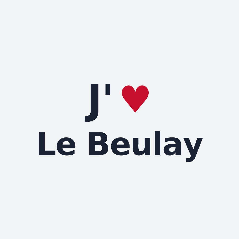 Poster personnalisé Le Beulay — design « J'aime Le Beulay » imprimé sur le poster