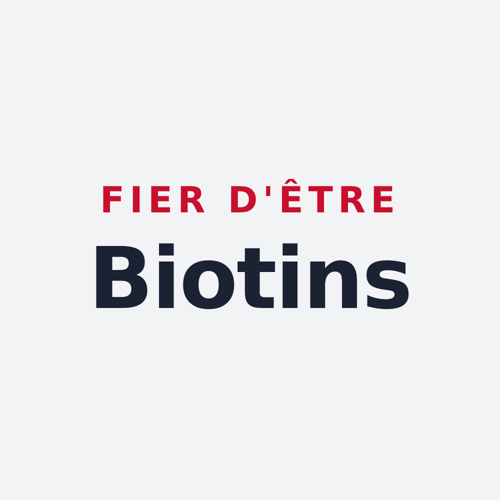 Poster « Fier d'être Biotins » — design pour Le Biot