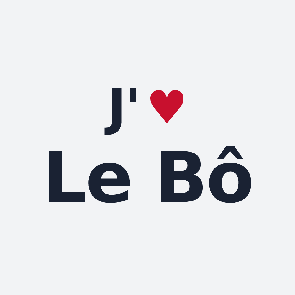 Poster personnalisé Le Bô — design J'aime Le Bô