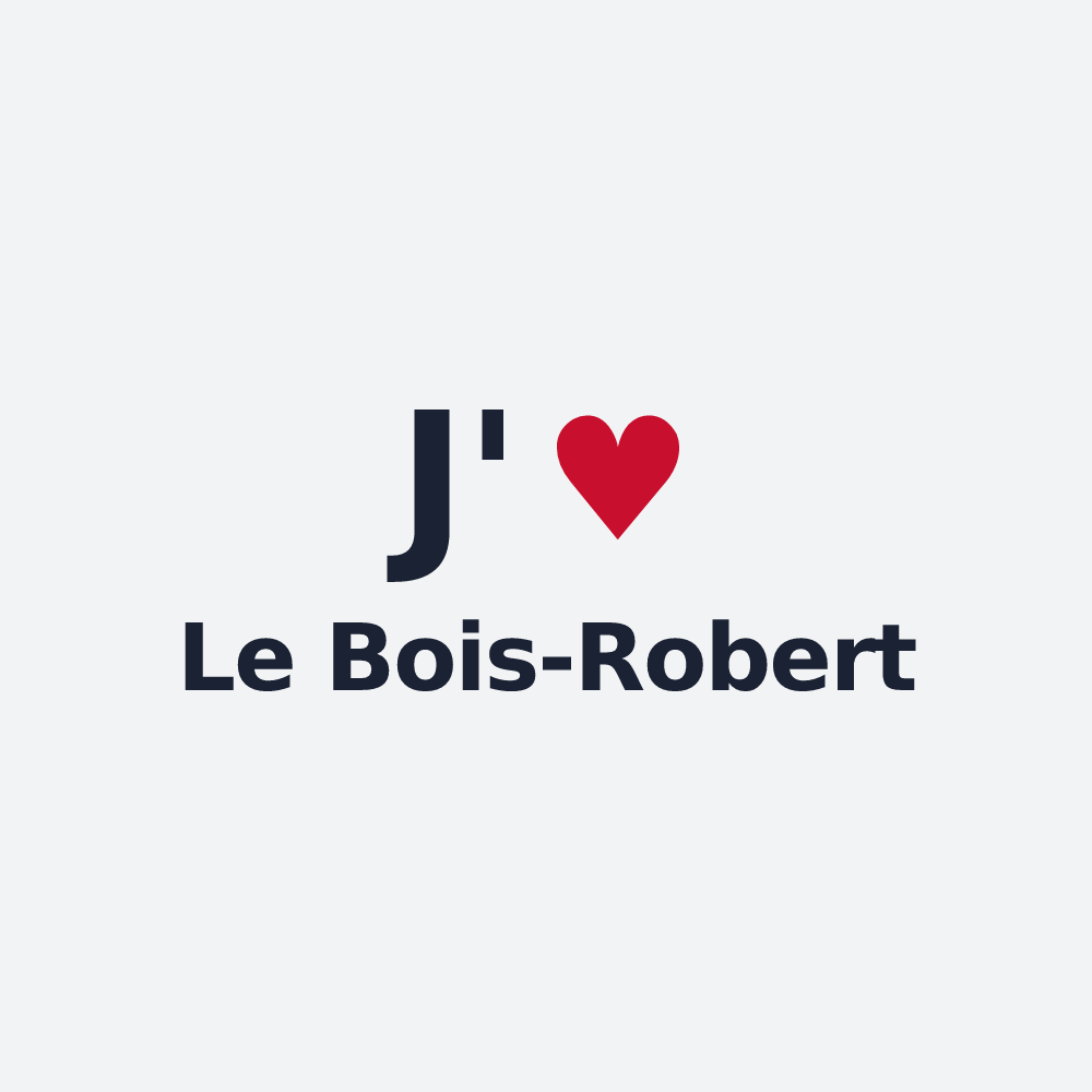 Poster personnalisé Le Bois-Robert — design J'aime Le Bois-Robert