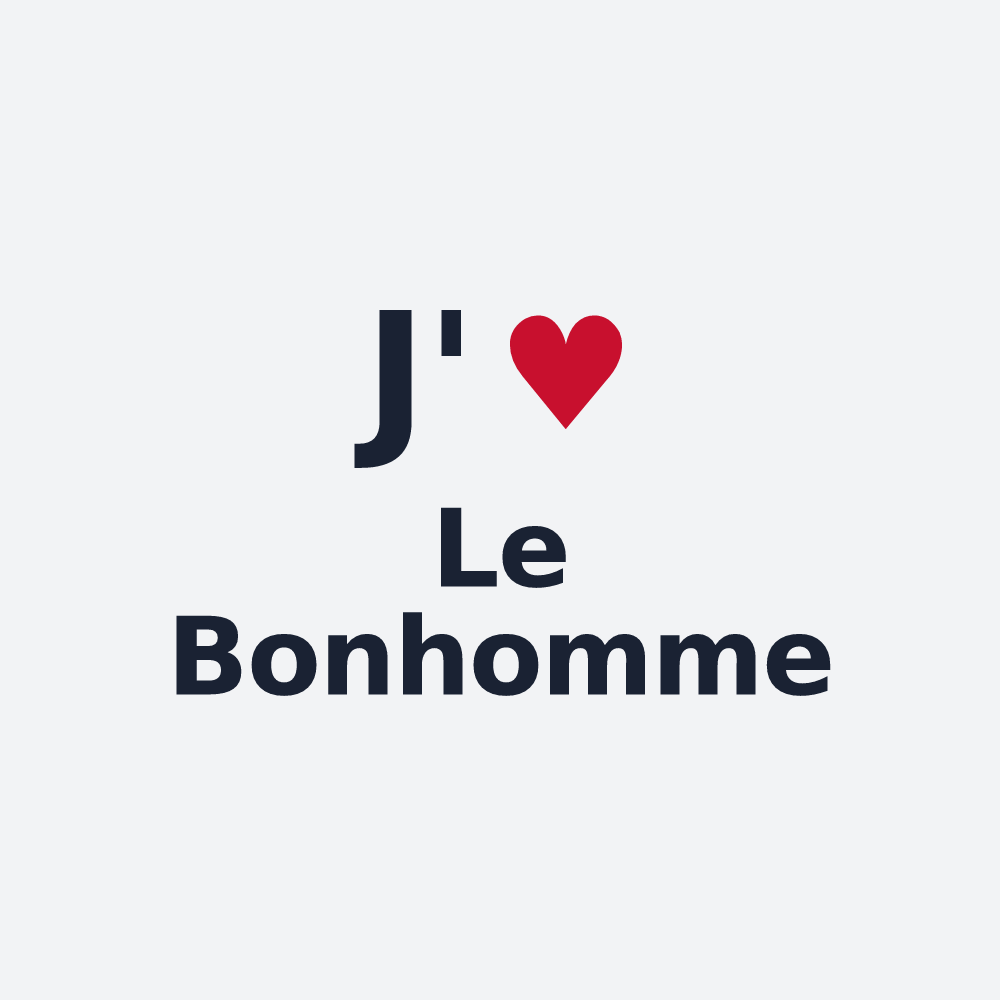 Poster personnalisé Le Bonhomme — design J'aime Le Bonhomme