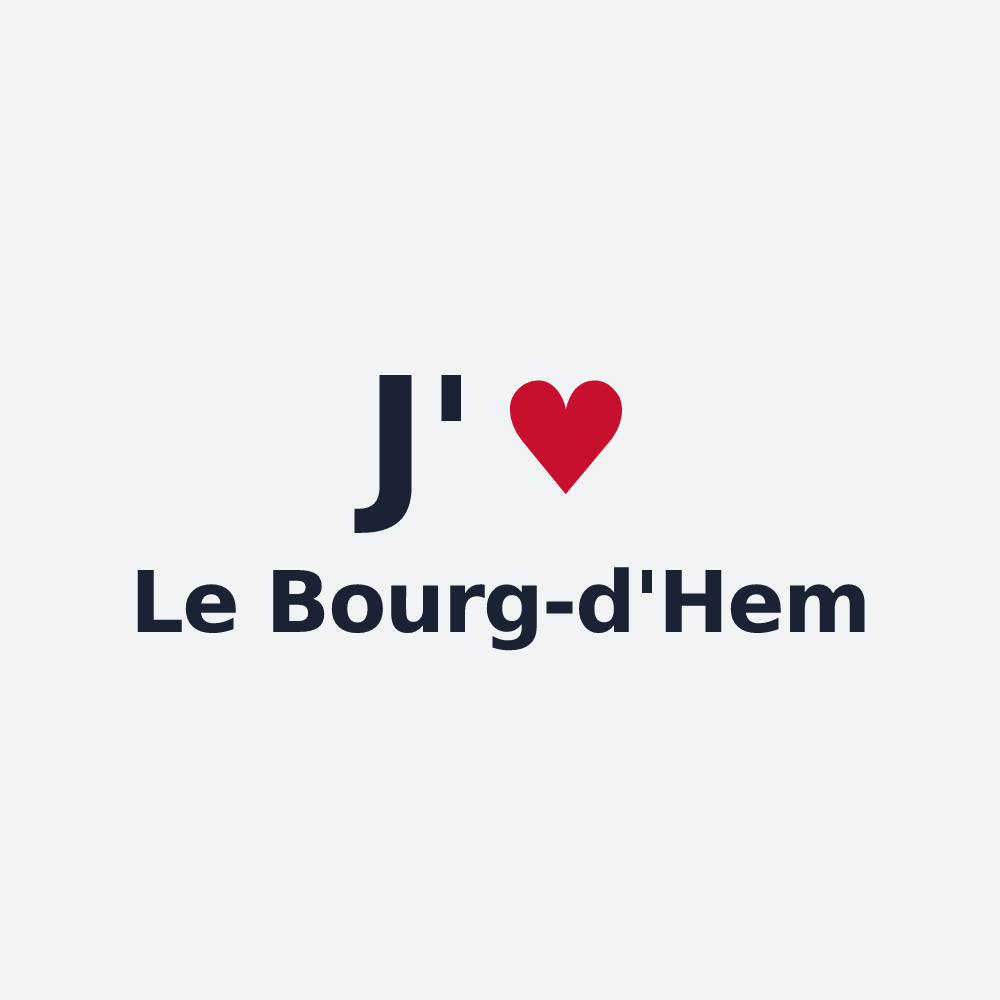 Poster personnalisé Le Bourg-d'Hem — design J'aime Le Bourg-d'Hem