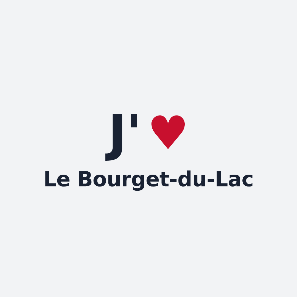 Poster personnalisé Le Bourget-du-Lac — design « J'aime Le Bourget-du-Lac » imprimé sur le poster