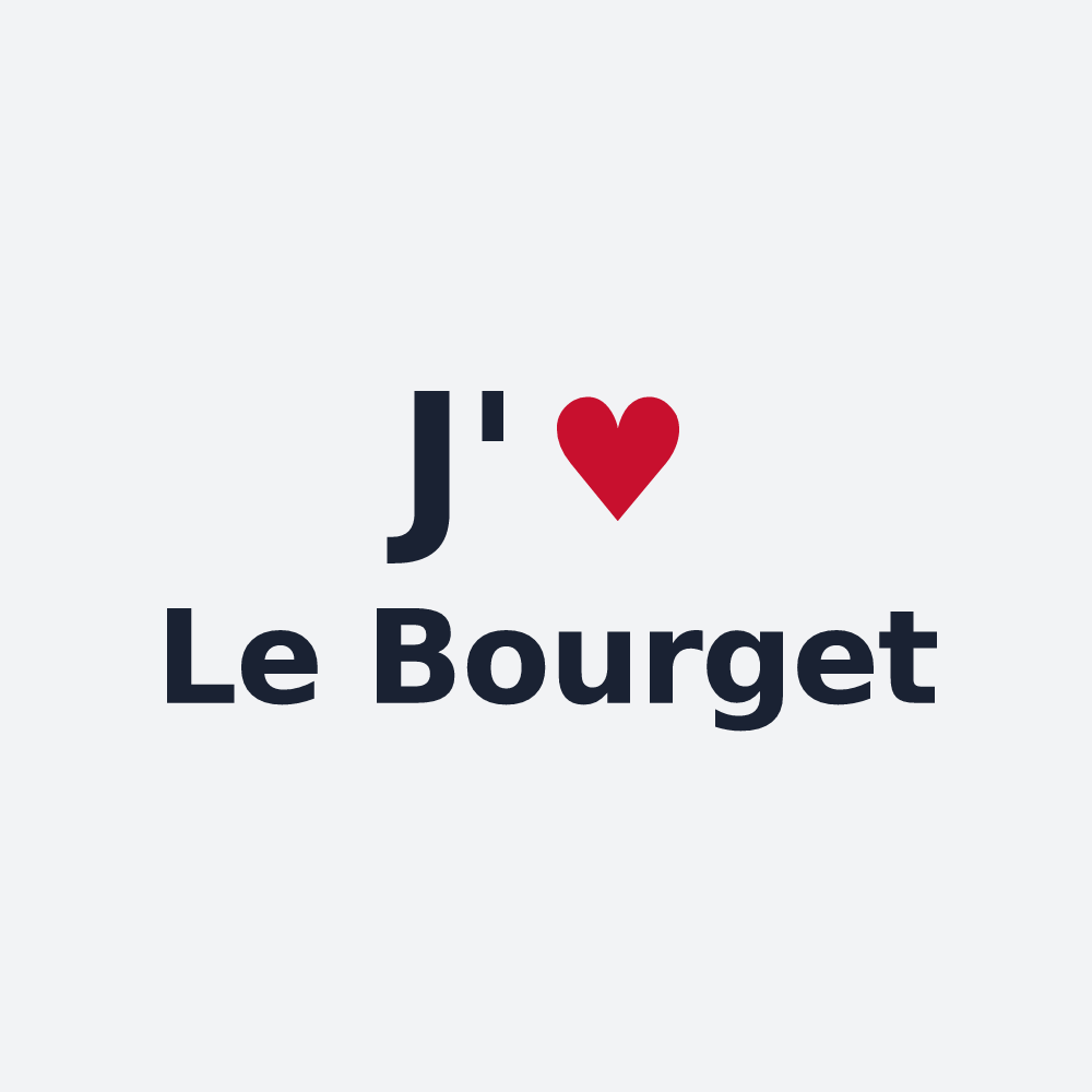 Poster personnalisé Le Bourget — design J'aime Le Bourget