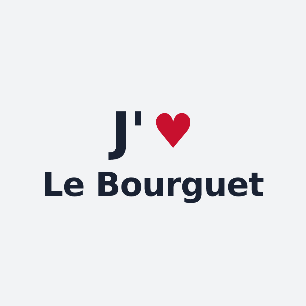 Poster personnalisé Le Bourguet — design J'aime Le Bourguet
