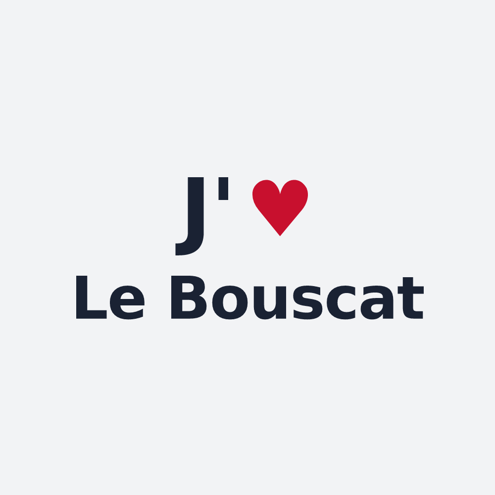 Poster personnalisé Le Bouscat — design J'aime Le Bouscat