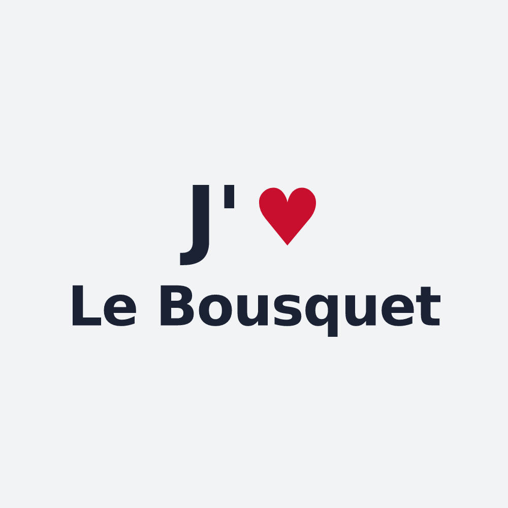 Poster personnalisé Le Bousquet — design J'aime Le Bousquet