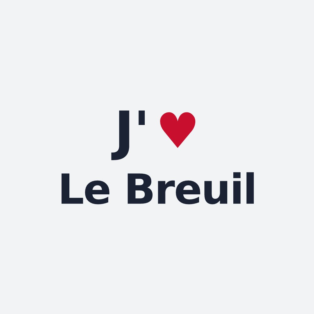 Poster personnalisé Le Breuil — design J'aime Le Breuil