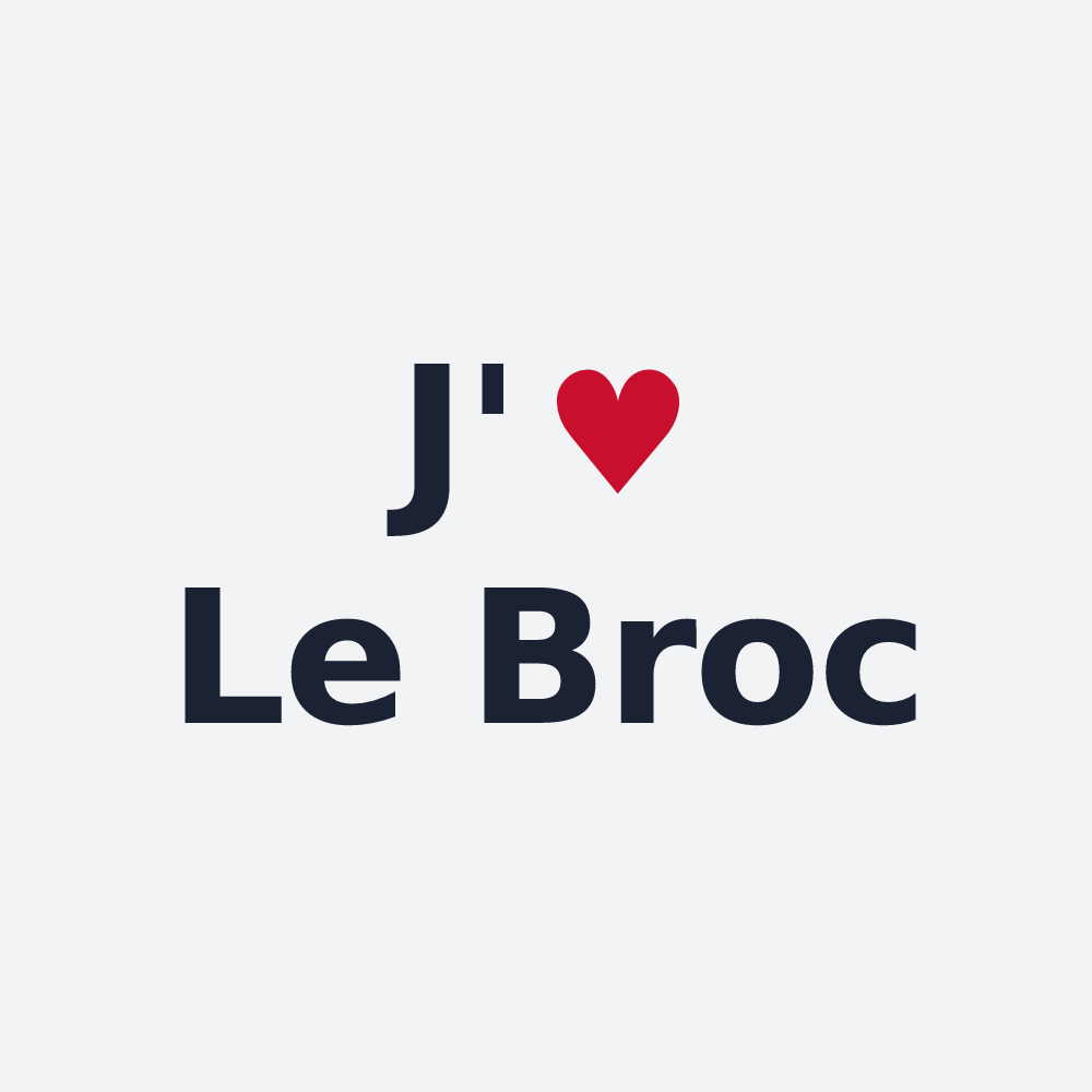 Poster personnalisé Le Broc — design J'aime Le Broc