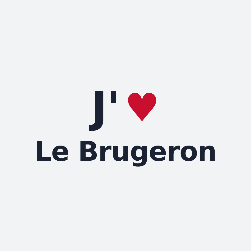 Poster personnalisé Le Brugeron — design J'aime Le Brugeron