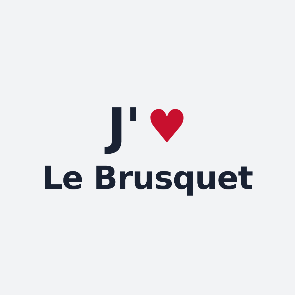 Poster personnalisé Le Brusquet — design J'aime Le Brusquet