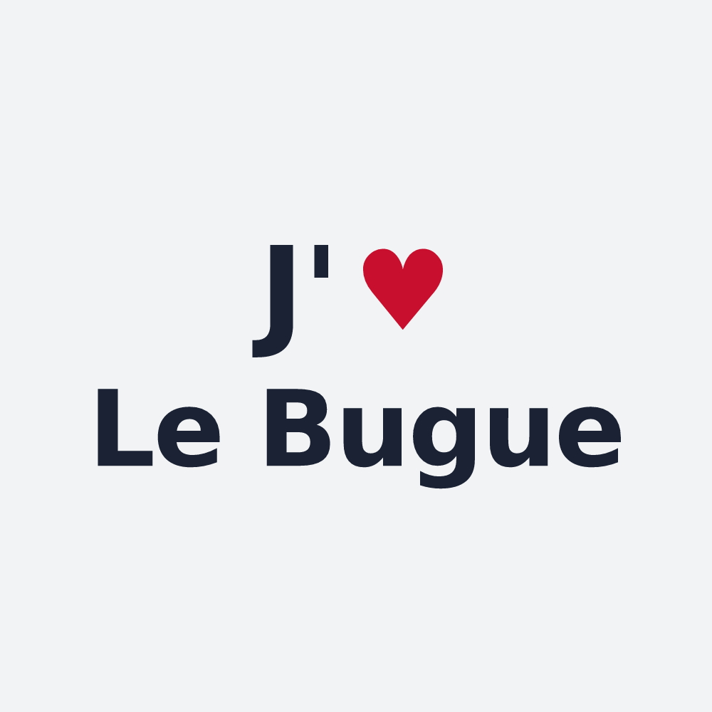 Poster personnalisé Le Bugue — design J'aime Le Bugue