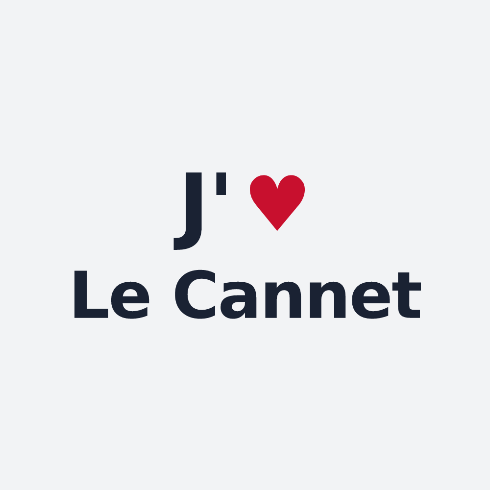 Poster personnalisé Le Cannet — design J'aime Le Cannet