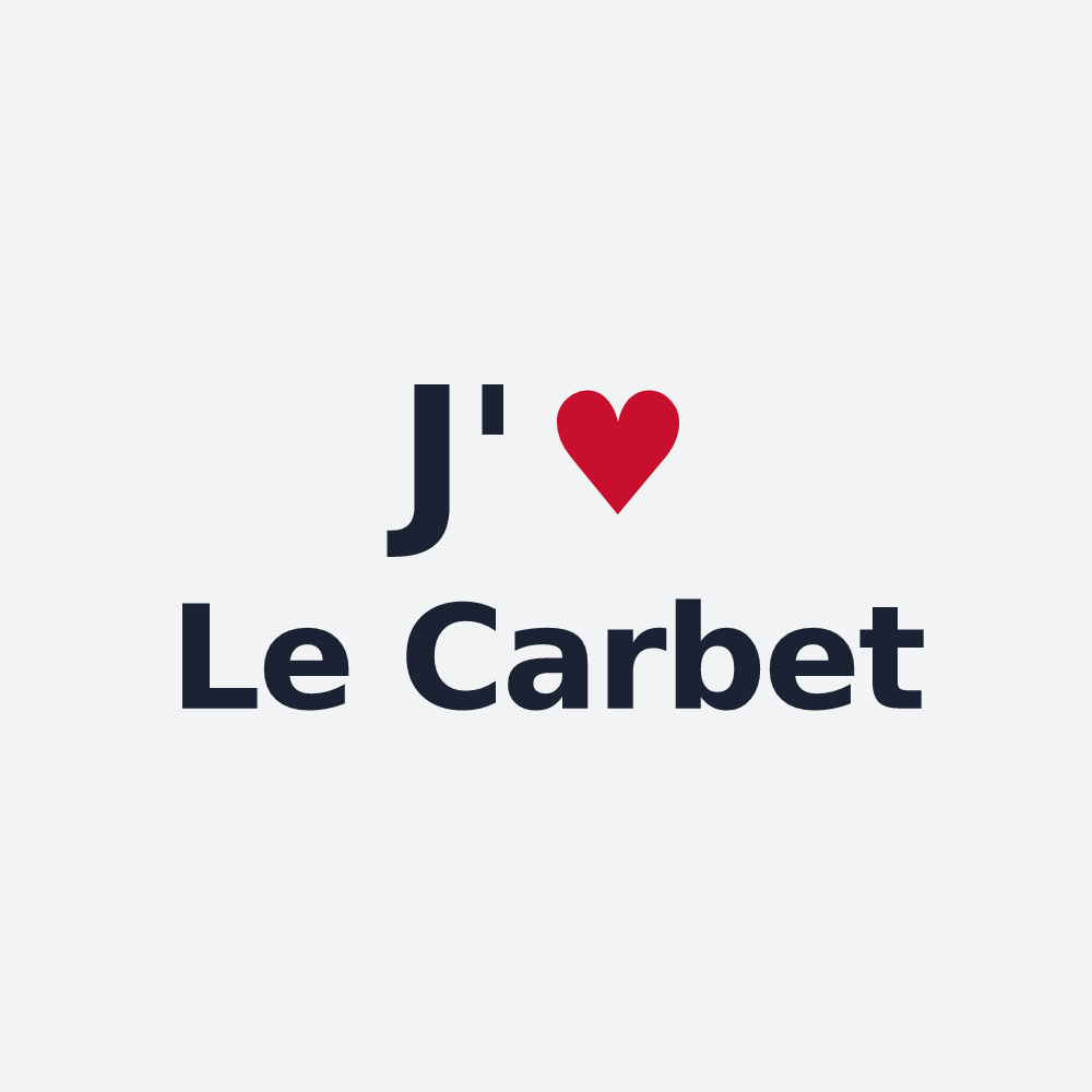Poster personnalisé Le Carbet — design J'aime Le Carbet