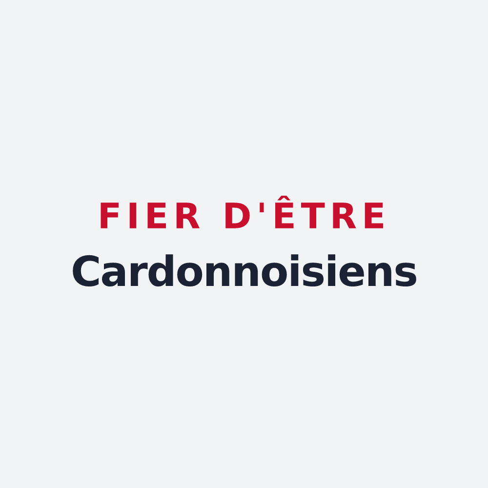 Poster « Fier d'être Cardonnoisiens » — design pour Le Cardonnois