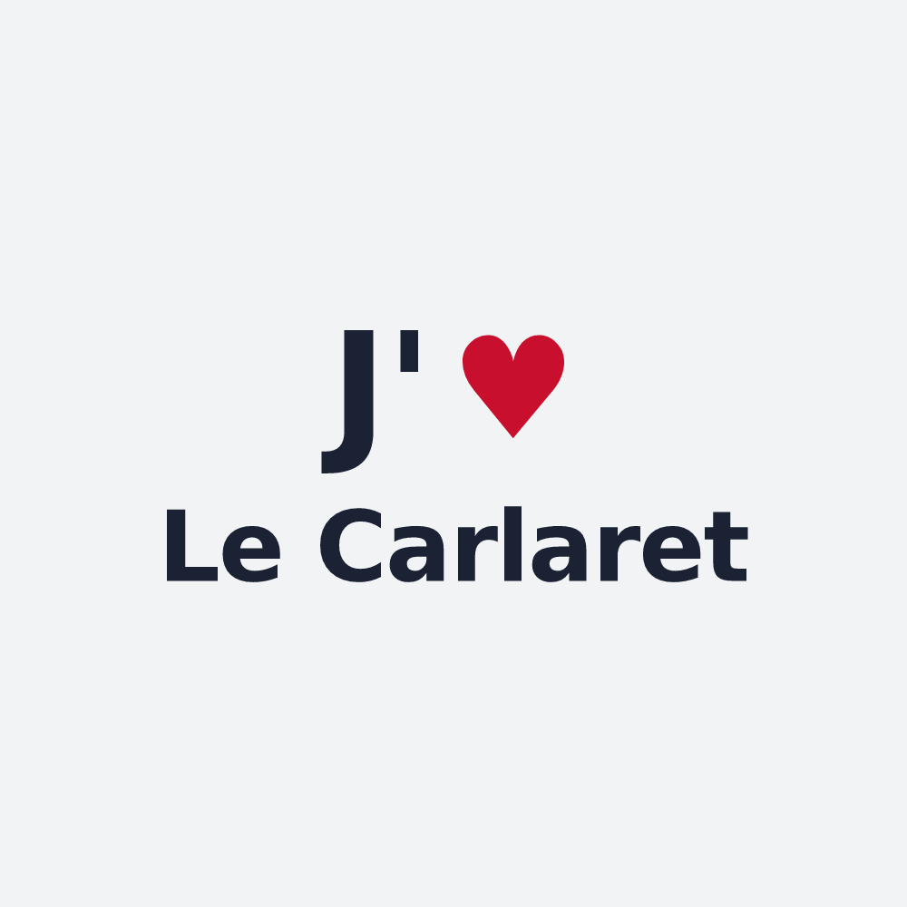 Poster personnalisé Le Carlaret — design « J'aime Le Carlaret » imprimé sur le poster