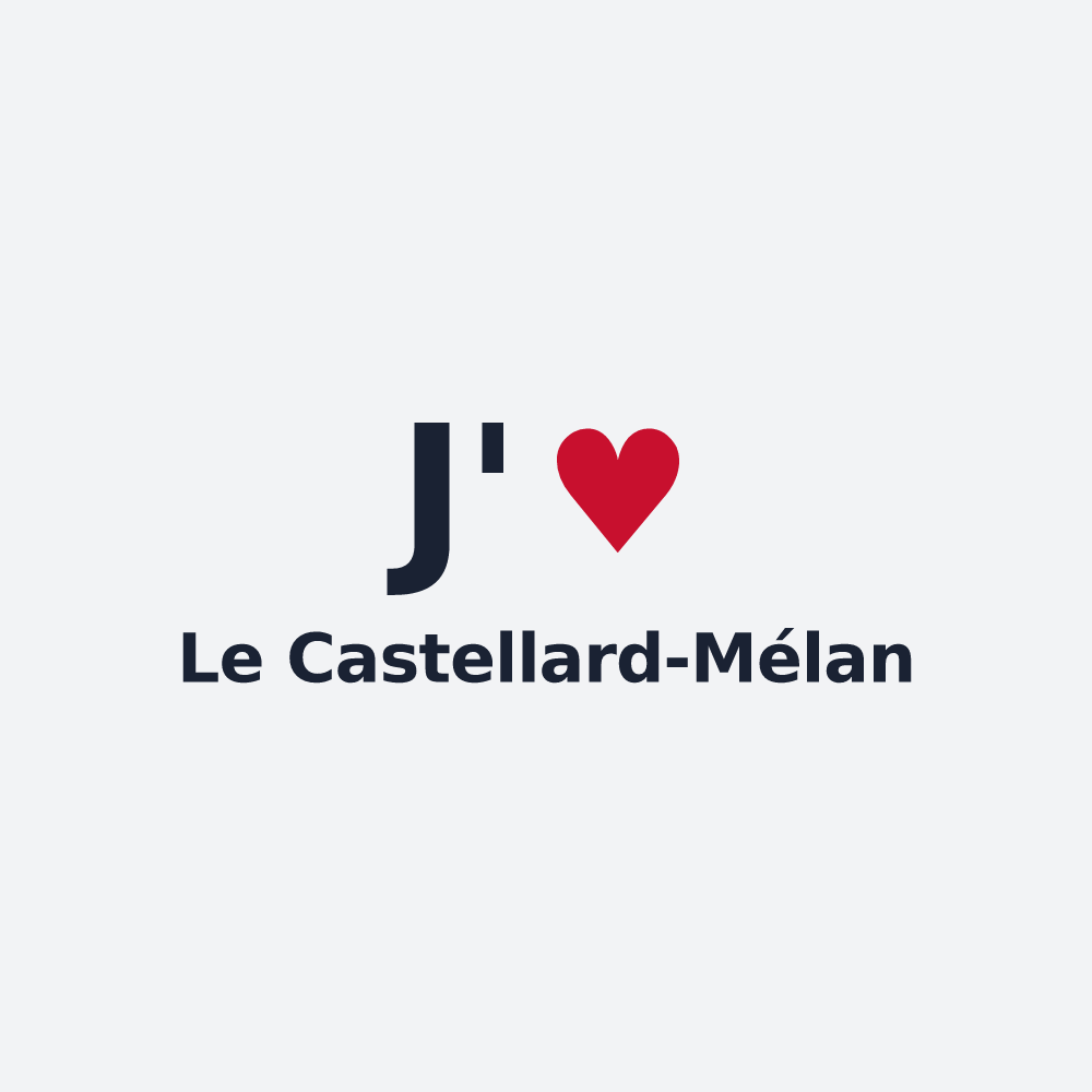 Poster personnalisé Le Castellard-Mélan — design J'aime Le Castellard-Mélan