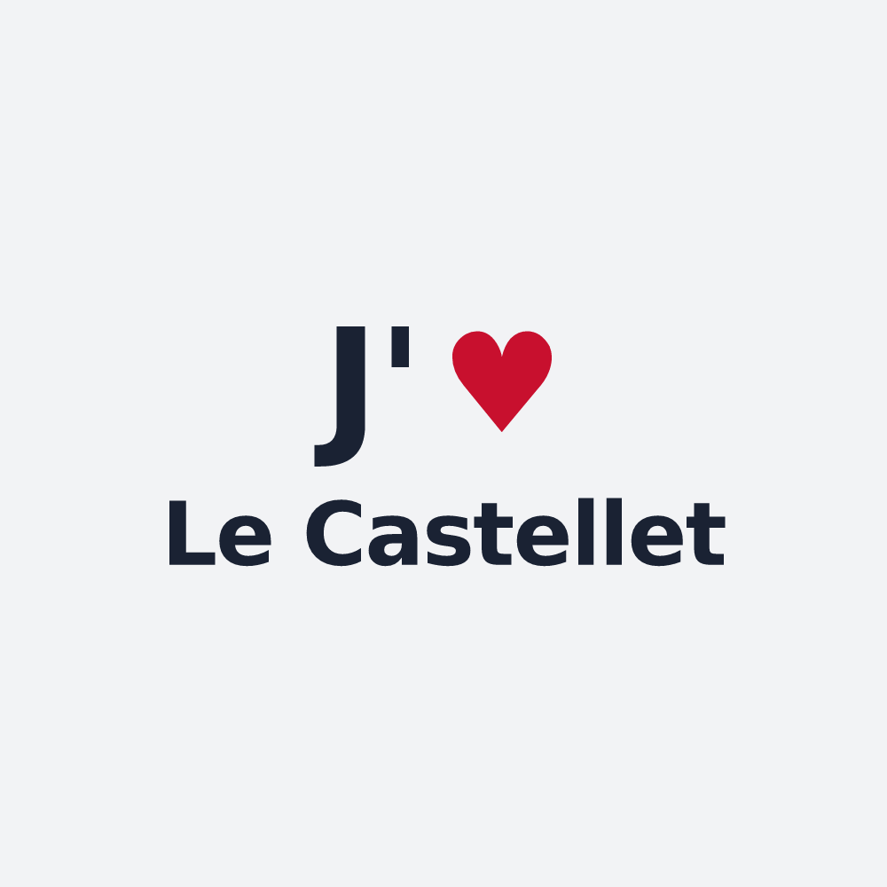 Poster personnalisé Le Castellet — design « J'aime Le Castellet » imprimé sur le poster