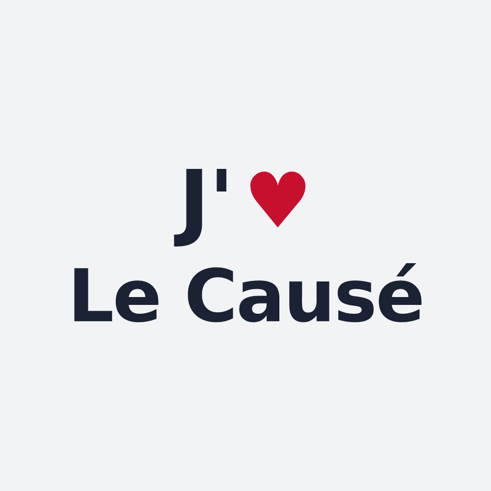 Poster personnalisé Le Causé — design « J'aime Le Causé » imprimé sur le poster