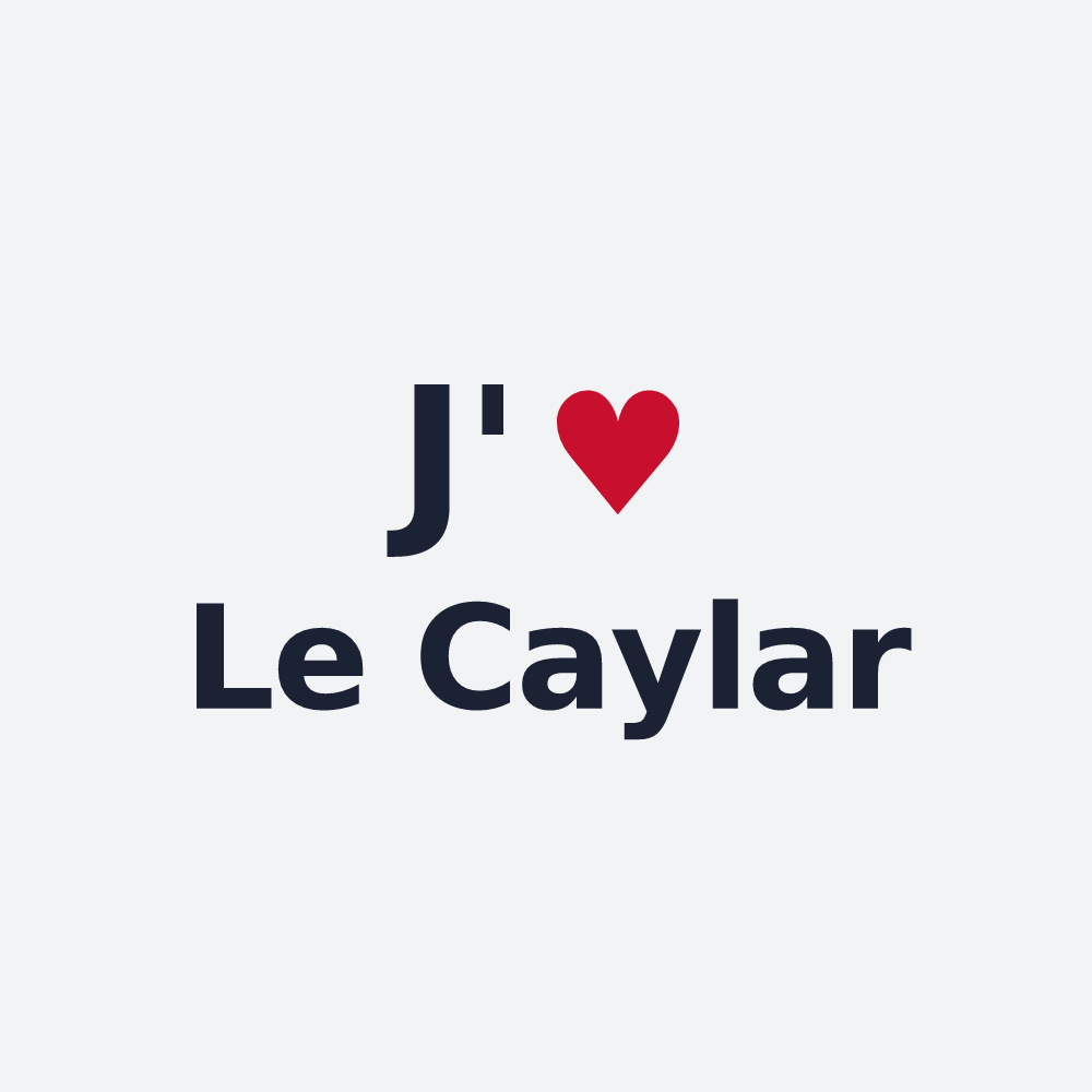 Poster personnalisé Le Caylar — design « J'aime Le Caylar » imprimé sur le poster