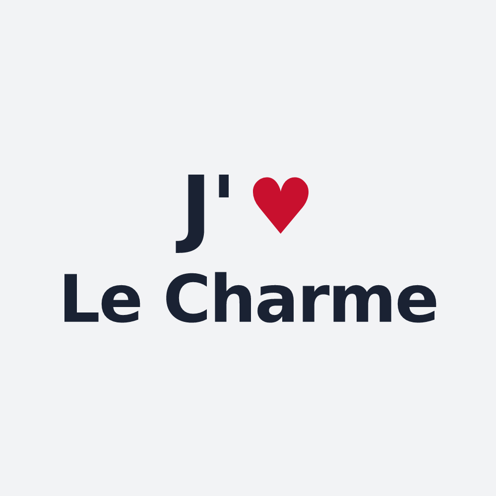 Poster personnalisé Le Charme — design « J'aime Le Charme » imprimé sur le poster