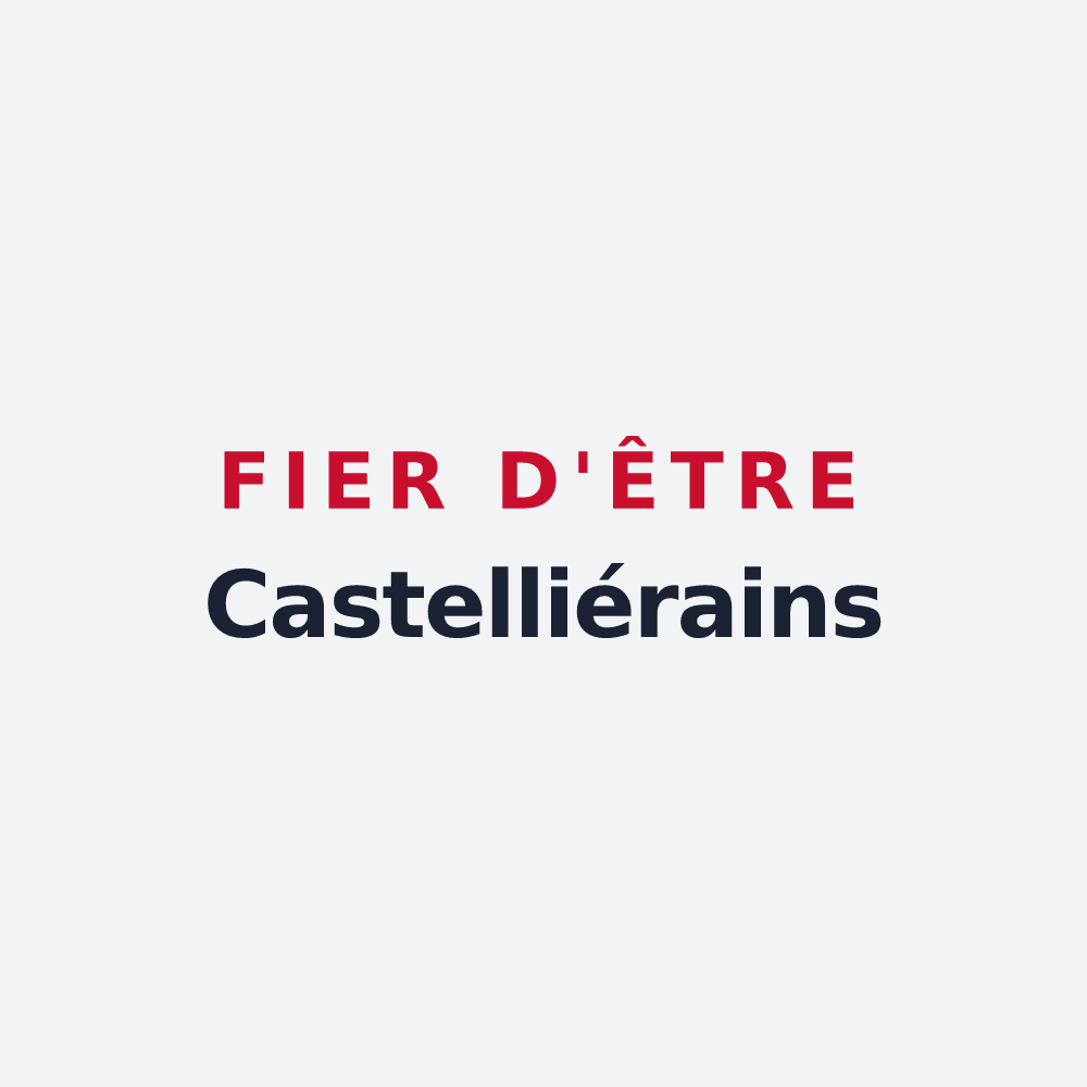 Poster « Fier d'être Castelliérains » — design pour Le Châtellier