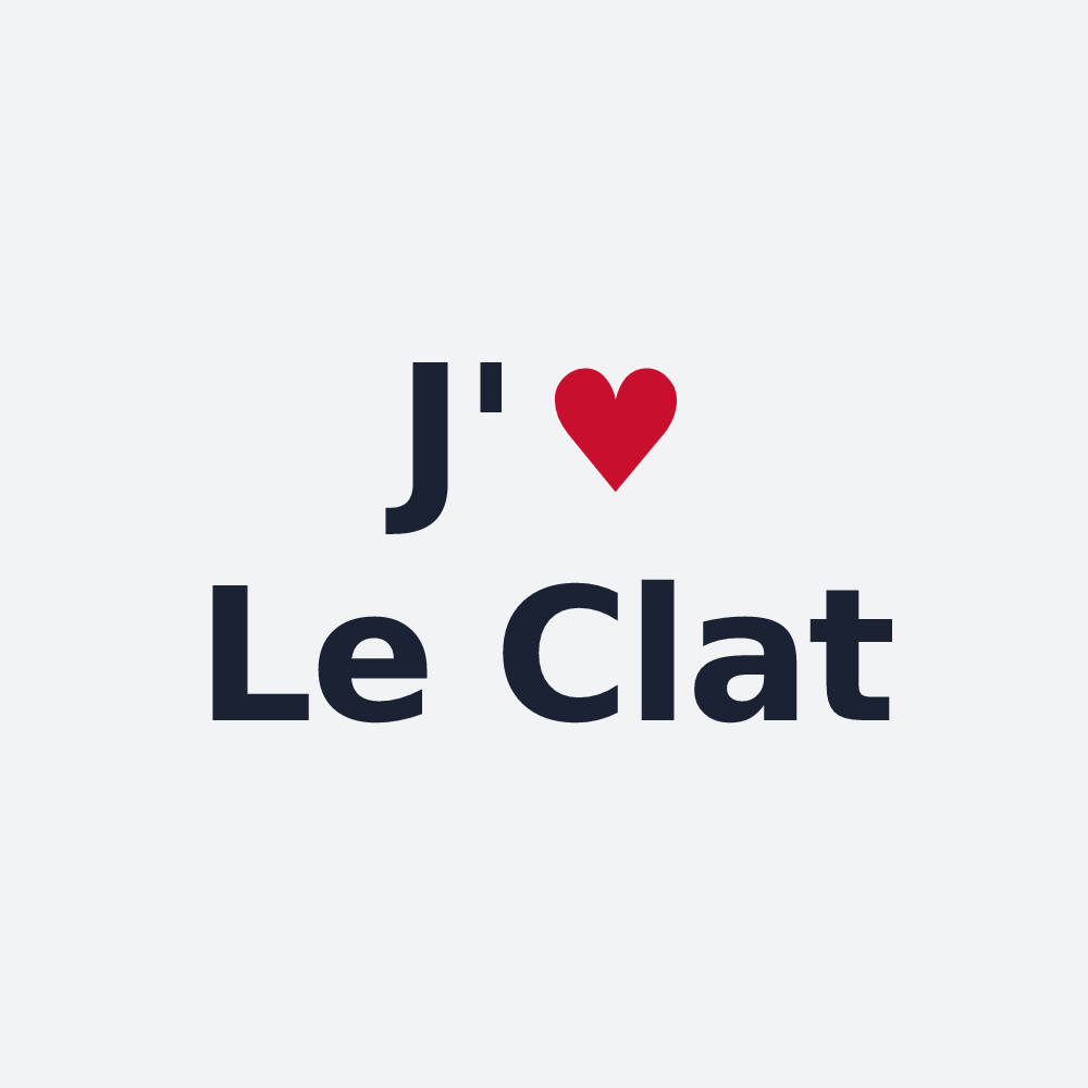 Poster personnalisé Le Clat — design J'aime Le Clat