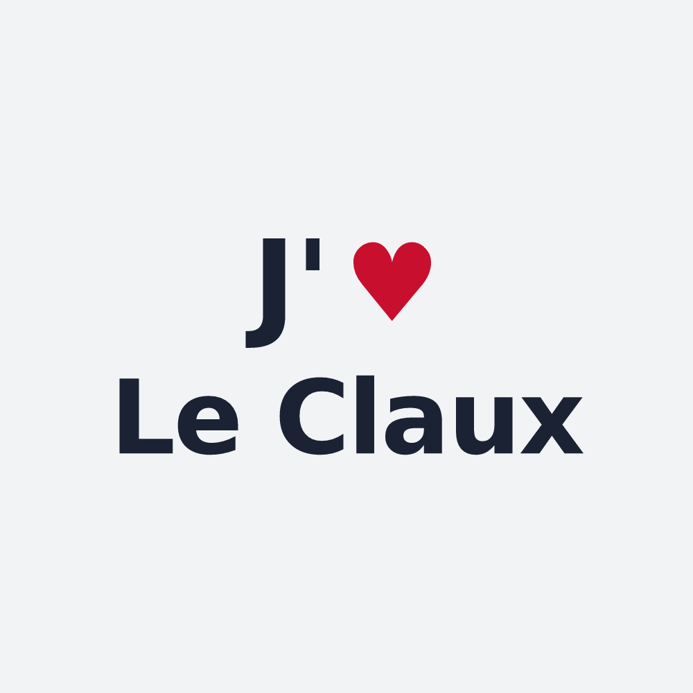 Poster personnalisé Le Claux — design J'aime Le Claux