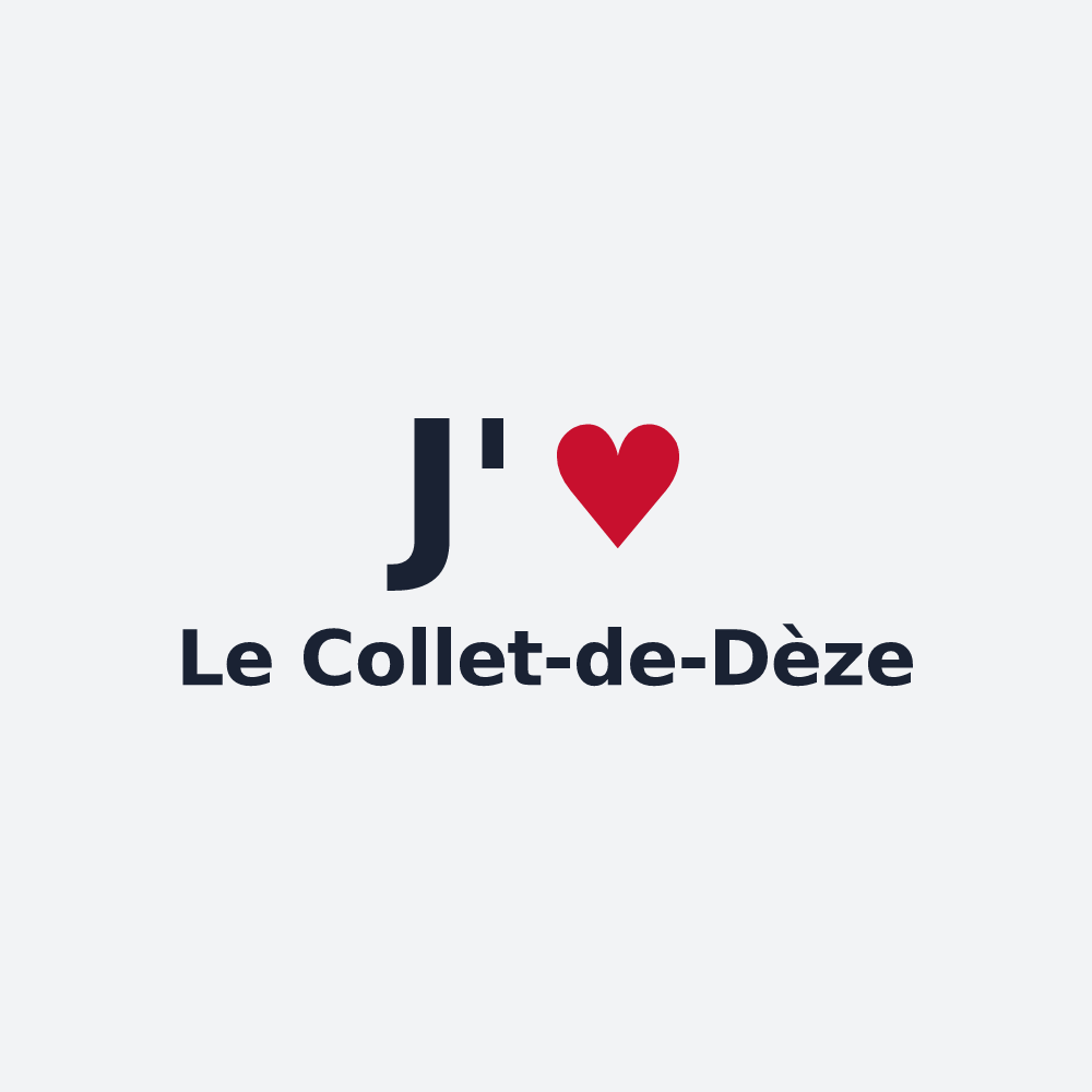 Poster personnalisé Le Collet-de-Dèze — design J'aime Le Collet-de-Dèze