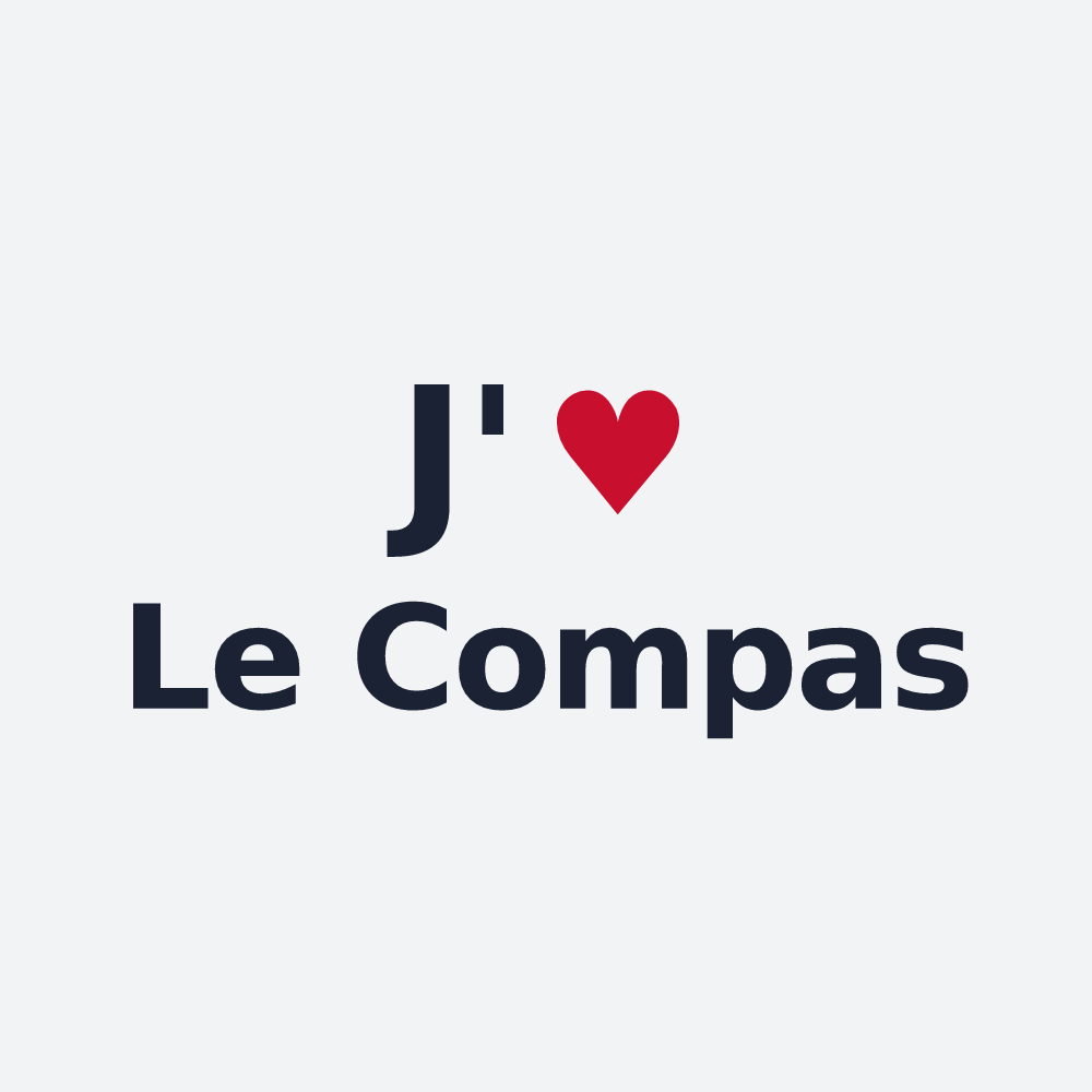 Poster personnalisé Le Compas — design J'aime Le Compas